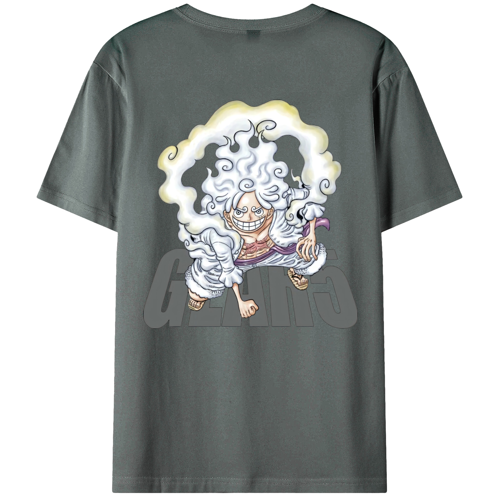 ワンピース モンキー・D・ルフィ ONE PIECE Monkey D. Luffy 綿100％ メンズ半袖Tシャツ（バックプリント） 通気性